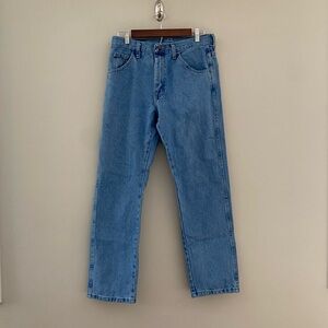 WRANGLER "RUSTLER" Straight Leg Light Wash Jeans Size 31x30